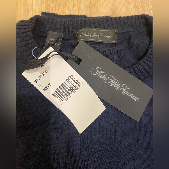 NWT Saks Fifth Avenue Men’s Collection Intarsia Sweater Size S - Picture 3 of 12